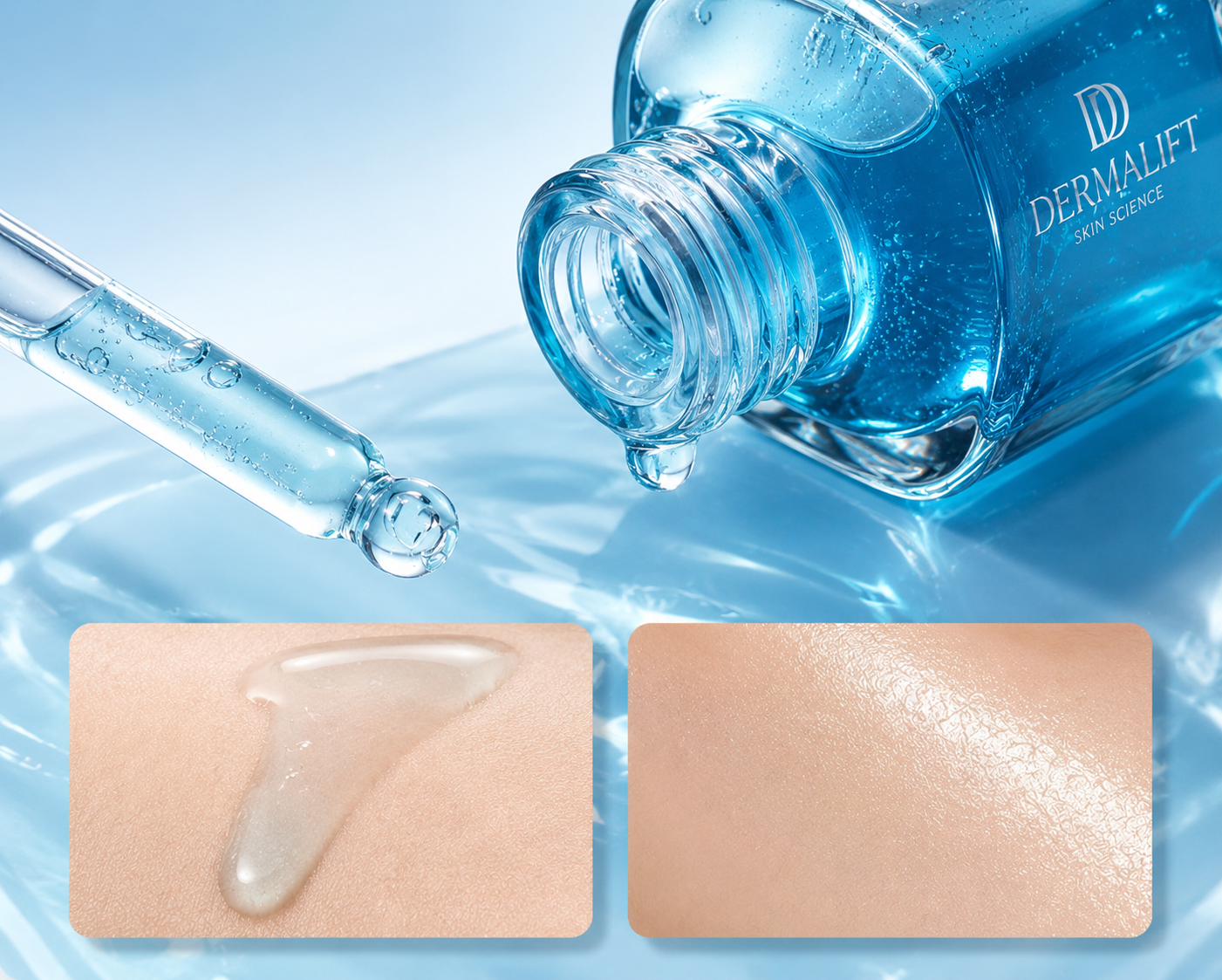 Textura sedosa do sérum Derma Lift